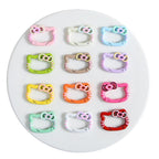 Zinc Alloy Kitty Trigger Spring Keyrings Painted Colorful 6pcs 4
