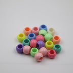 Macaron Acrylic Beads 18mm Large Hole Glossy Mixed Colors 30pcs 4