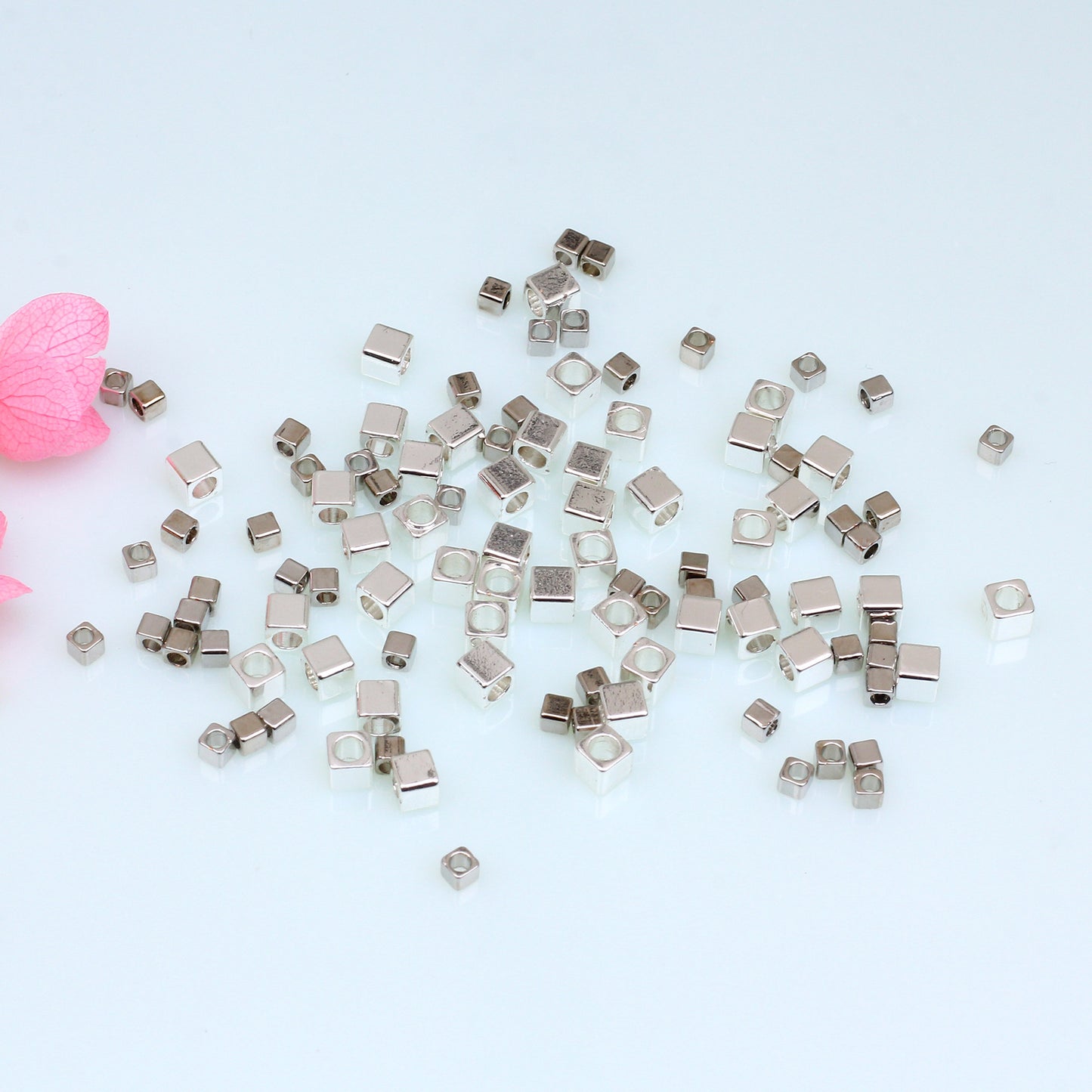 Brass Square Metal Beads 2-5mm Smooth Polished Gold Finish 100pcs 4