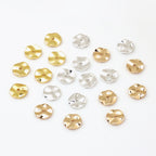 Brass Irregular Ripple Spacer Beads 4-8mm 100pcs