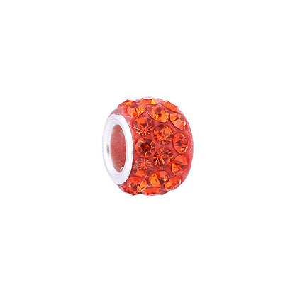 Rhinestone Spacer Clay Beads 7x11mm Chunky Large Hole 100pcs 22