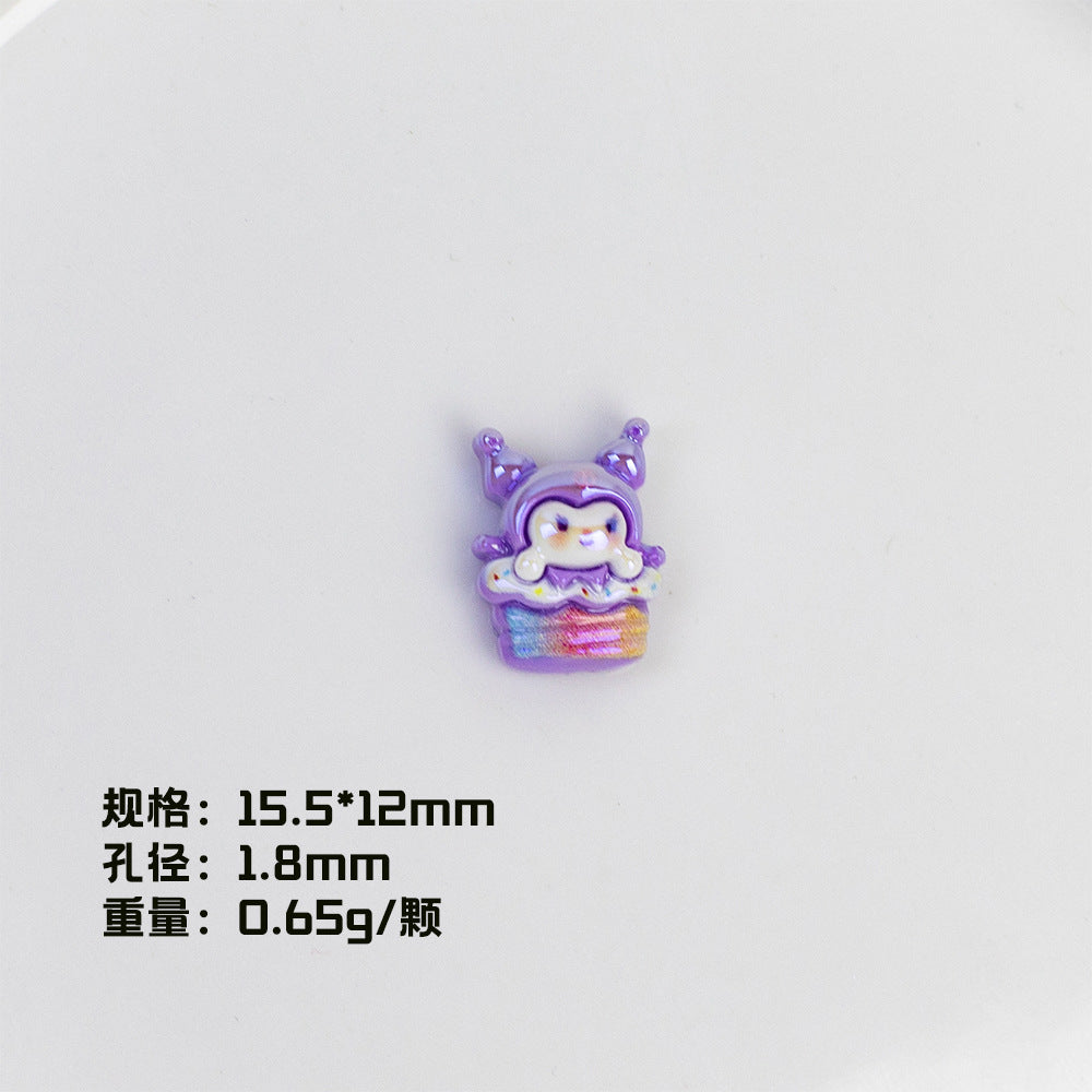 Plating Sanri Universe Series Resin Beads Whimsical Character Design 20pcs 11