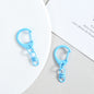 Zinc Alloy D Shaped Colorful Buckle Keychain Clasps 20pcs 38mm 13