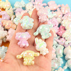 UV Plating Sanrio Series Acrylic Beads Iridescent Pastel 2pcs