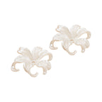 Pearl Pinktail Flower Acrylic Beads 42mm ABS Plastic 100pcs 5