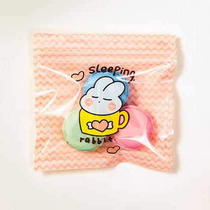 Top Seal Zip Lock Bags 13.5cm Pastel Animal Pattern 10pcs 12