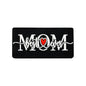 Silicone Focal Beads Love Dad Or Mom Rectangular Black White 20pcs 8