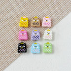 Kitten and Teddy Bear Metal Beads 14mm Hand Painted Alloy 10pcs 25