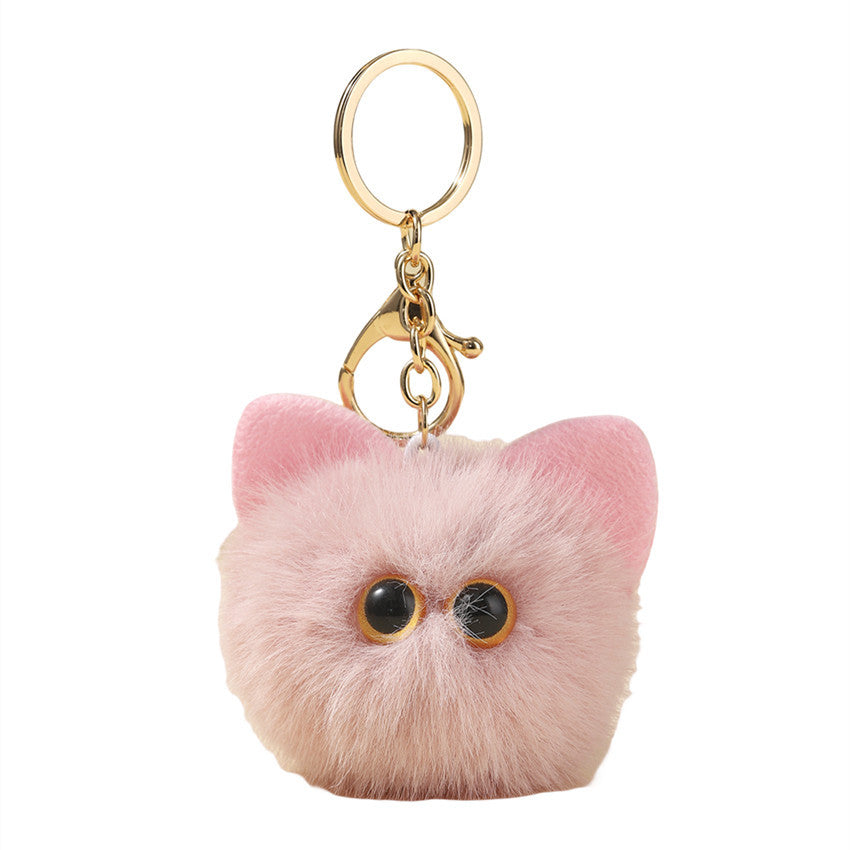 Plush Cat Keychain Faux Fur Soft 13cm 2pcs Set 5