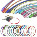 Spray Painted Steel Cable Keyrings Colorful Flexible Durable 20pcs 4