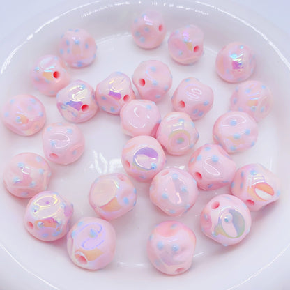 Glow Spotted Fig Acrylic Beads 16mm Pastel Colors 10pcs 4