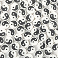 Tai Chi Clay Beads 9mm Black And White Polymer 100pcs