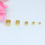 Brass Square Metal Beads 2-5mm Smooth Polished Gold Finish 100pcs 2