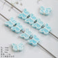 Colorful Butterfly Ceramic Beads 18mm Pastel Glazed 10pcs 7