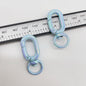 Colorful Zinc Alloy O Shaped Swivel Buckle Keychain Clasps 38mm 5pcs 10