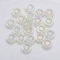 Electroplated Hawaiian Flower Glass Beads 14mm Transparent 20pcs 17