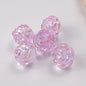 Transparent UV Plating Rose Acrylic Beads 20mm Shaped 50pcs 8