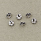 Alloy Round Spacer Beads 7mm Vintage Dotted Tibetan 50pcs 3