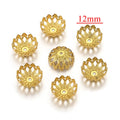 Stainless Steel Flower Bead Caps 12mm Bowl Shaped 100pcs 6