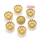 Stainless Steel Flower Bead Caps 12mm Bowl Shaped 100pcs 6