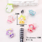 Glow In The Dark KT Kitten Cake Resin Beads 28x24x10mm Pastel Glossy 50pcs 4