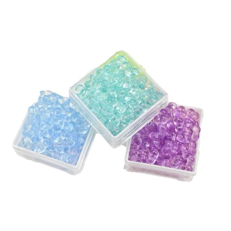 Clear Peanut Shaped Acrylic Beads 4x6.5mm Candy Series 200pcs 4