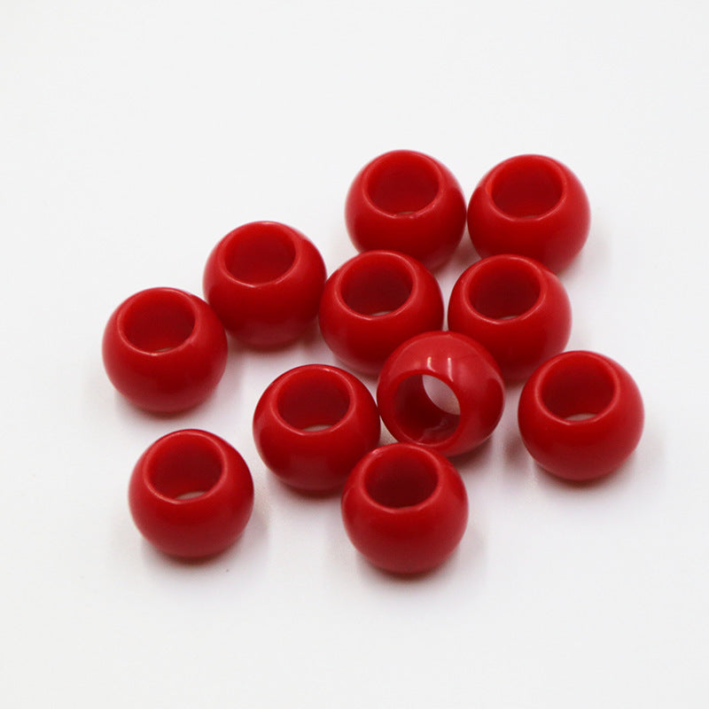 Macaron Acrylic Beads 18mm Large Hole Glossy Mixed Colors 30pcs 3