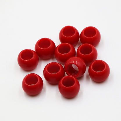 Macaron Acrylic Beads 18mm Large Hole Glossy Mixed Colors 30pcs 3