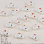 Running Bunny Ceramic Beads 25mm Hand Painted Cute Design 2pcs 9