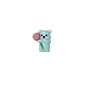 Silicone 3D Focal Beads Teddy Bear Holding Rose 20pcs 8