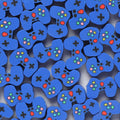 Flat Clay Beads 10mm Blue Game Machine Polymer 100pcs 6