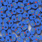 Flat Clay Beads 10mm Blue Game Machine Polymer 100pcs 6