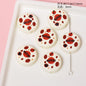 Dessert Acrylic Flat Beads 17mm Printed Cute Food Designs 10pcs 10