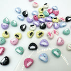 Japanese Rice Ball Metal Beads 8*10mm Enamel Painted Alloy 10pcs 3