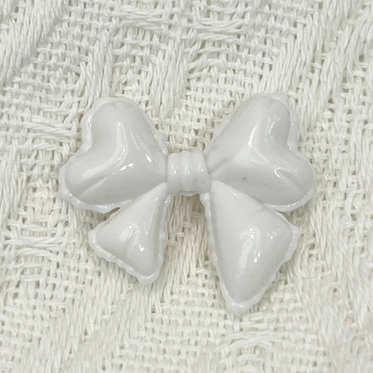 Hand Painted Balloon Bow Acrylic Beads 33mm Solid Color 10pcs 6