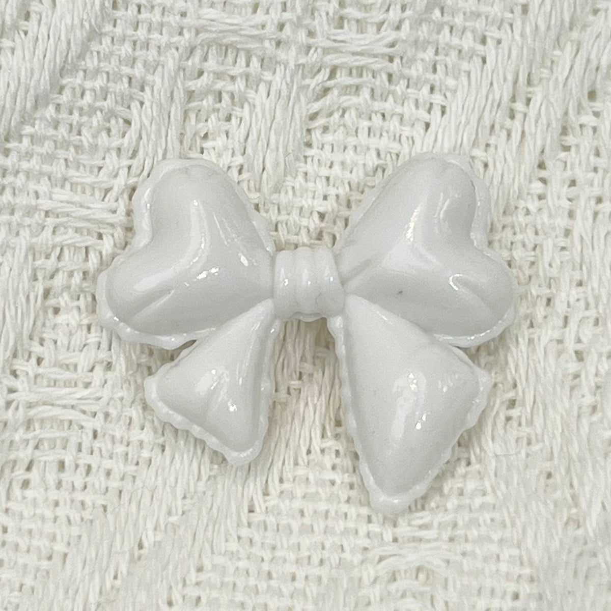 Hand Painted Balloon Bow Acrylic Beads 33mm Solid Color 10pcs 6