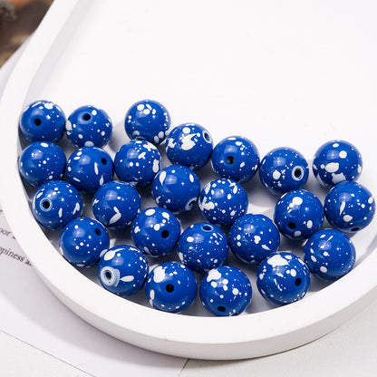 Colorful Speckled Acrylic Beads 12mm Round Mixed Colors 200pcs 12