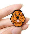 Silicone Focal Beads Teddy Dog Tongue Out Orange 20pcs 5
