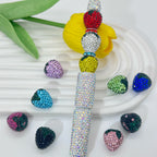 Strawberry Polymer Rhinestone Beads 17mm Colorful Mixed 10pcs 4