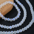 Frosted Round Glass Beads 8mm Fantasy Mermaid Soft Glow 100pcs 3