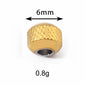 Stainless Steel Pineapple Metal Beads 4/6/8mm Textured Summer Style 50pcs 9