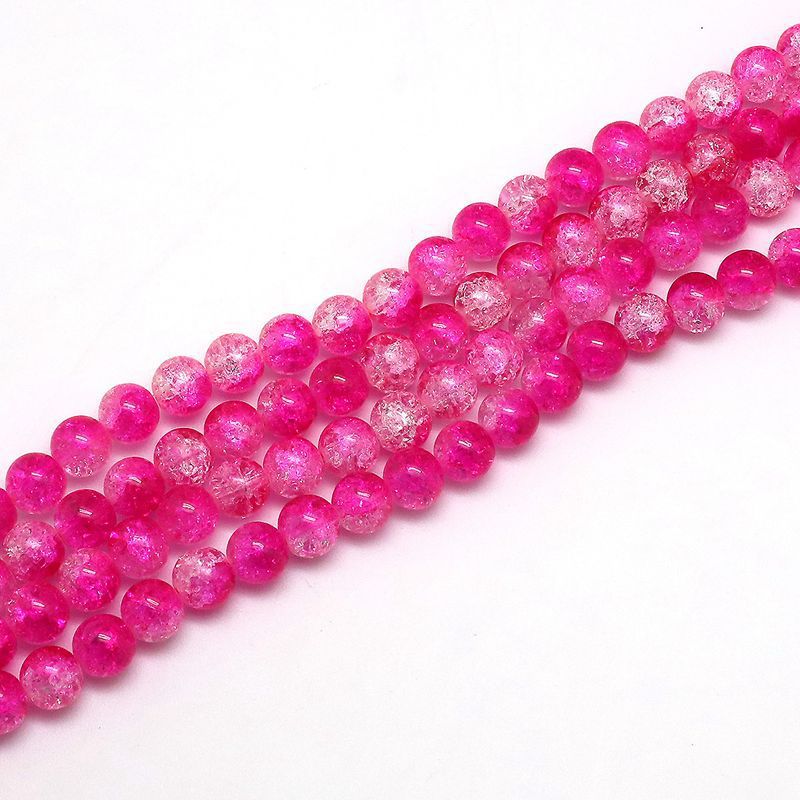 Crackle Round Glass Beads 10mm Assorted Colors 40pcs 9