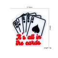 Silicone Focal Beads Poker Cards Red Script Black Spades 20pcs 2