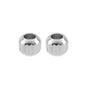 Stainless Steel Patterned Metal Beads 6mm Reticulate Twill Stripes 100pcs 6