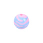Cartoon Round Acrylic Beads 14mm Striped Complementary Colors 50pcs 10