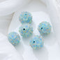 Floral Bubblegum Beads 20mm Glow In The Dark Matte Flower Ball 5pcs 12
