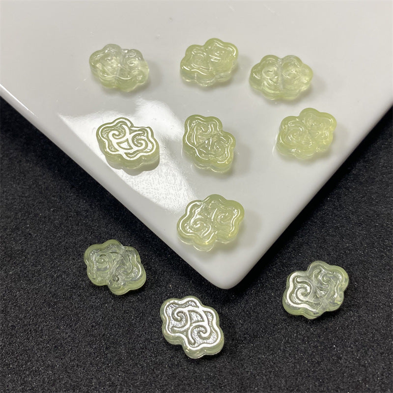 Czech Glass Beads Auspicious Clouds 9 13mm Pastel Translucent 100pcs 3