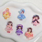 Plating Princess Lolita Series Resin Beads Glossy Pastel Colors 10pcs 4