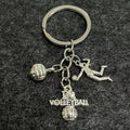 Alloy Horn Volleyball Player Keychain Metal Sports Charm 14