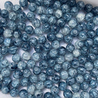 Gradient Crackle Round Glass Beads 10mm Pastel Mixed Colors 100pcs 22